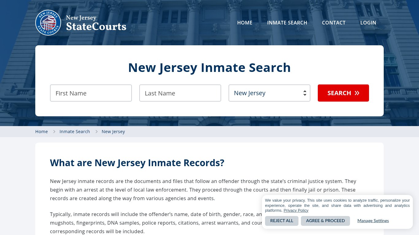 New Jersey Inmate Search, Prison and Jail Information - StateCourts